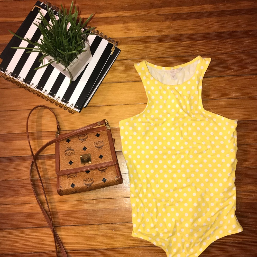 Yellow GUESS Bodysuit